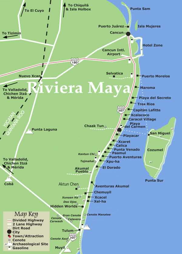 Mapa Rivera Maya