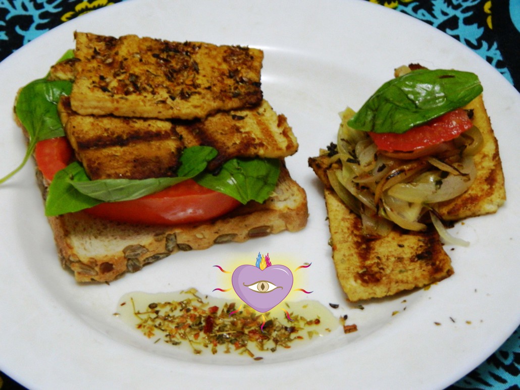 sandwich de tofu grillado